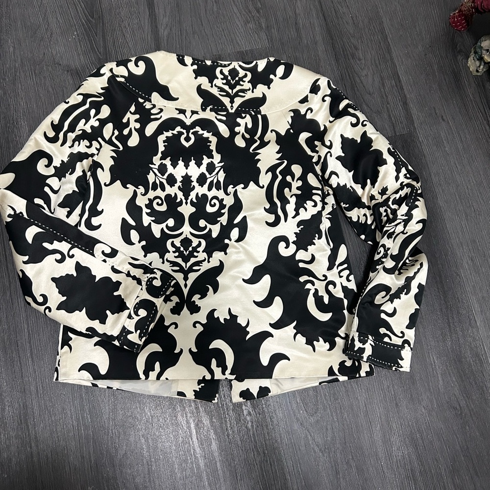 Tory Burch Black and White Patterned Jacket